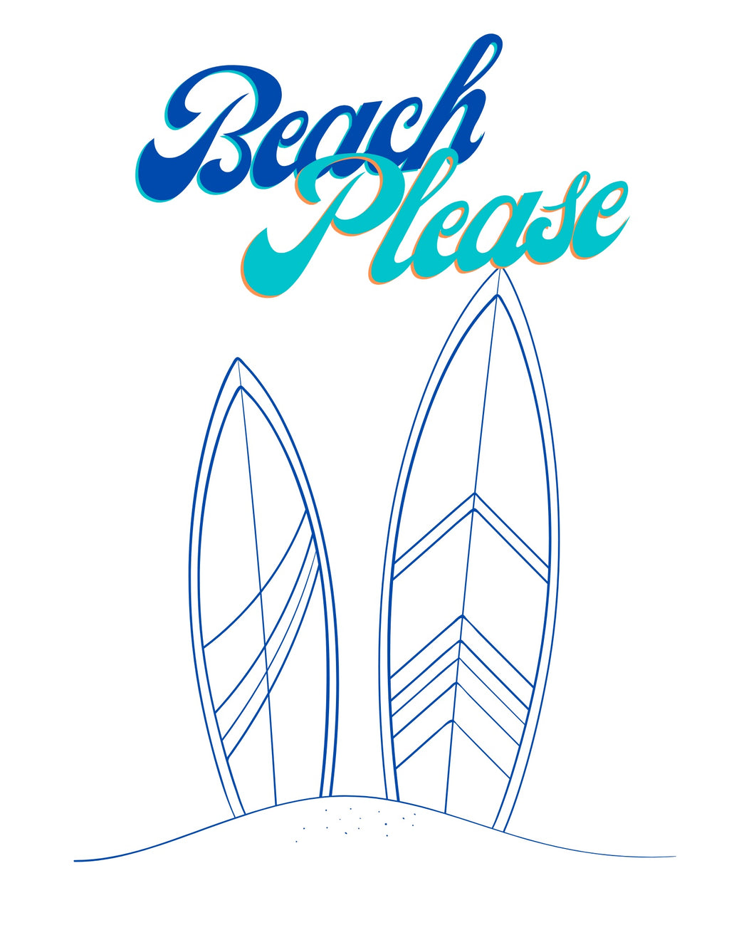 Beach Please - Wall Art